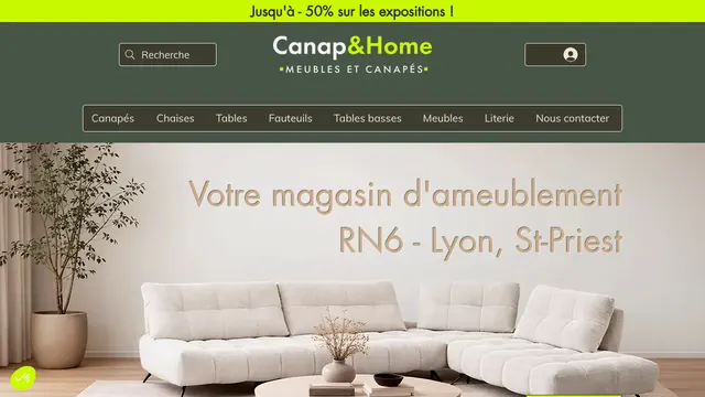 Capture du site web de Canap&Home